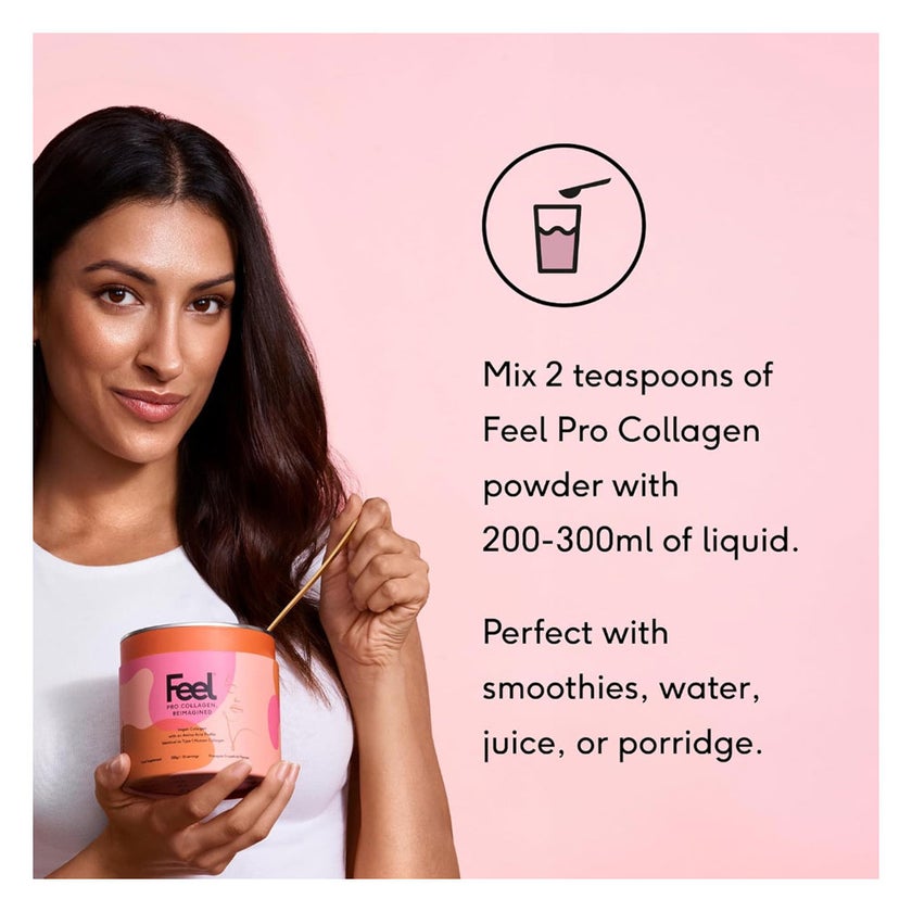 Feel Pro Collagen Powder 300g, Strawberry & Peach - 30 Servings