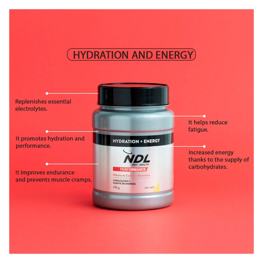 NDL Pro Health Performance Hydration + Energy 750g - Lime Lemon Flavor - by Rafa Nadal