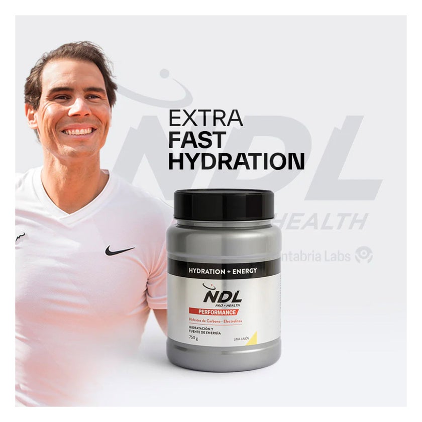 NDL Pro Health Performance Hydration + Energy 750g - Lime Lemon Flavor - by Rafa Nadal