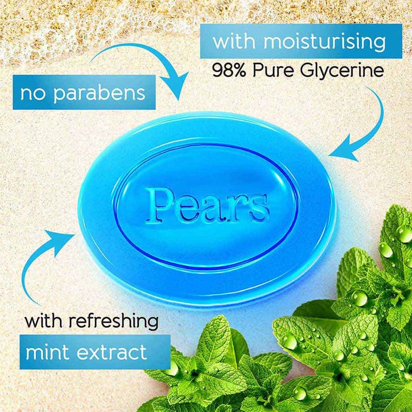 Pears Soft & Fresh Bar Soap 125g, Value Pack of 4's
