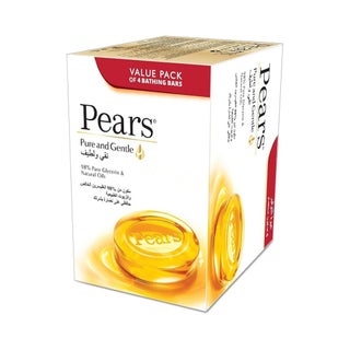 Pears Pure & Gentle Bar Soap 125g, Value Pack of 4's