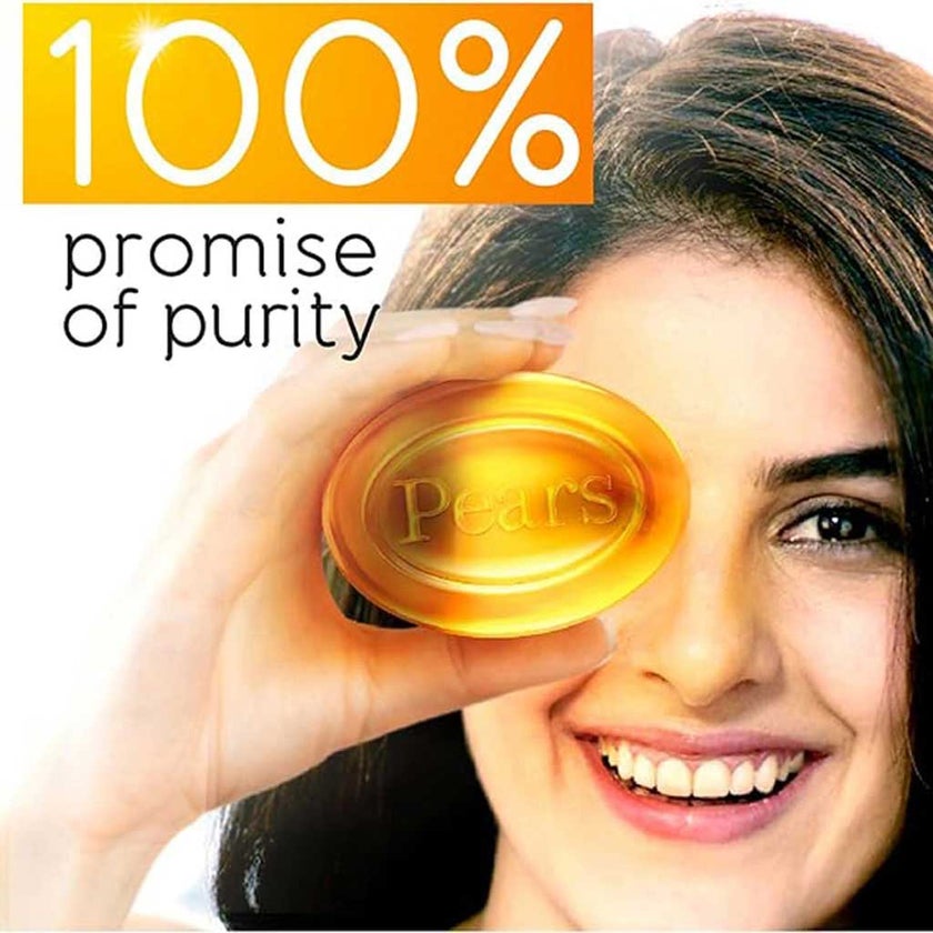 Pears Pure & Gentle Bar Soap 125g, Value Pack of 4's