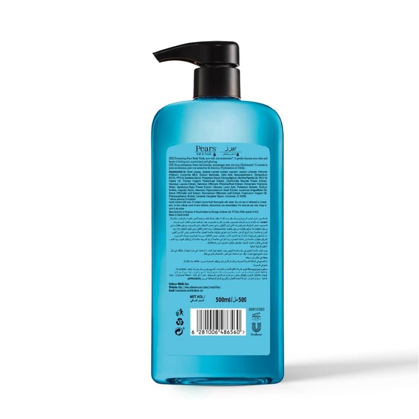 Pears Soft & Fresh Mint Extract Body Wash 500ml