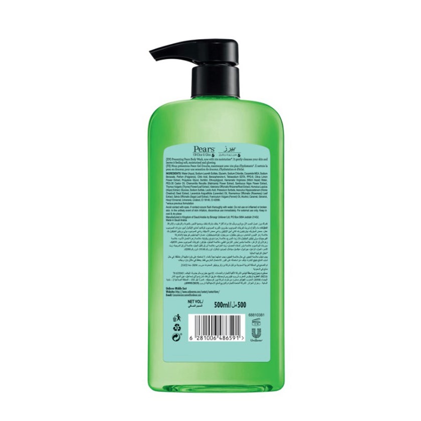 Pears Oil-Clear & Glow Lemon Flower Extract Body Wash 500ml