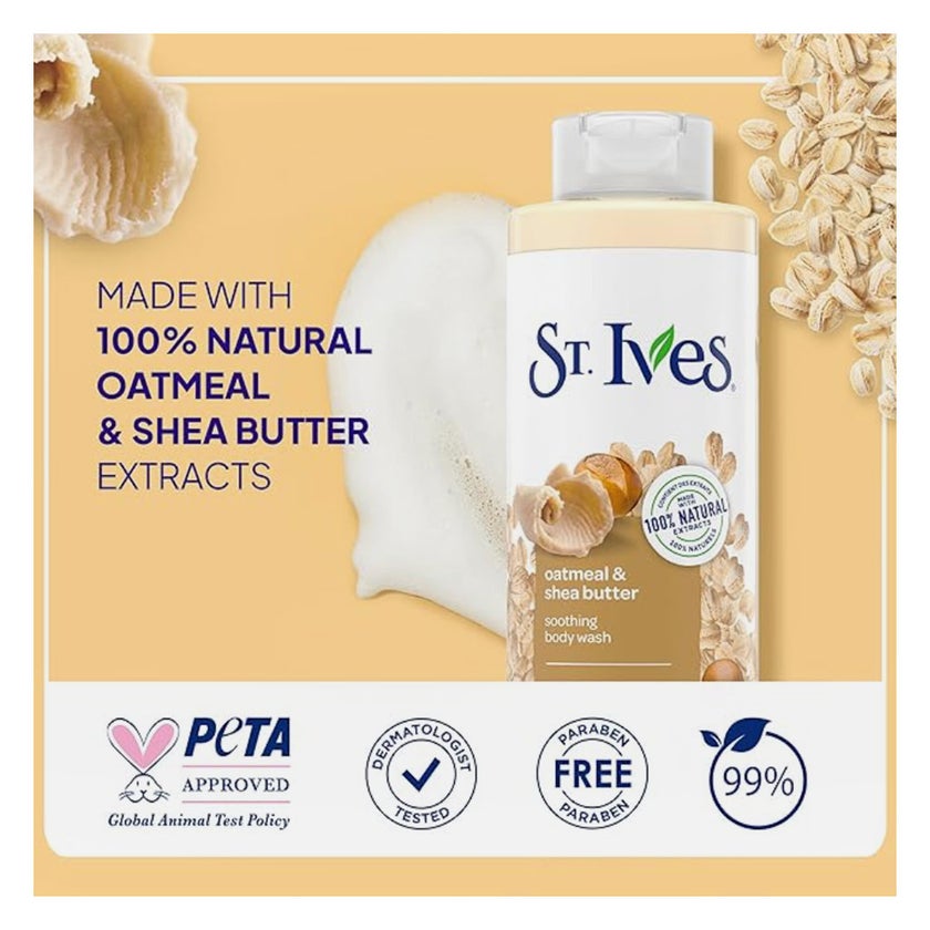 St. Ives Oatmeal & Shea Butter Soothing Body Wash 650ml