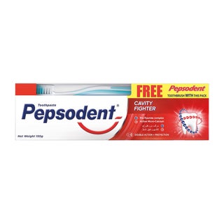 Pepsodent Cavity Fighter Toothpaste With Toothbrush 150g