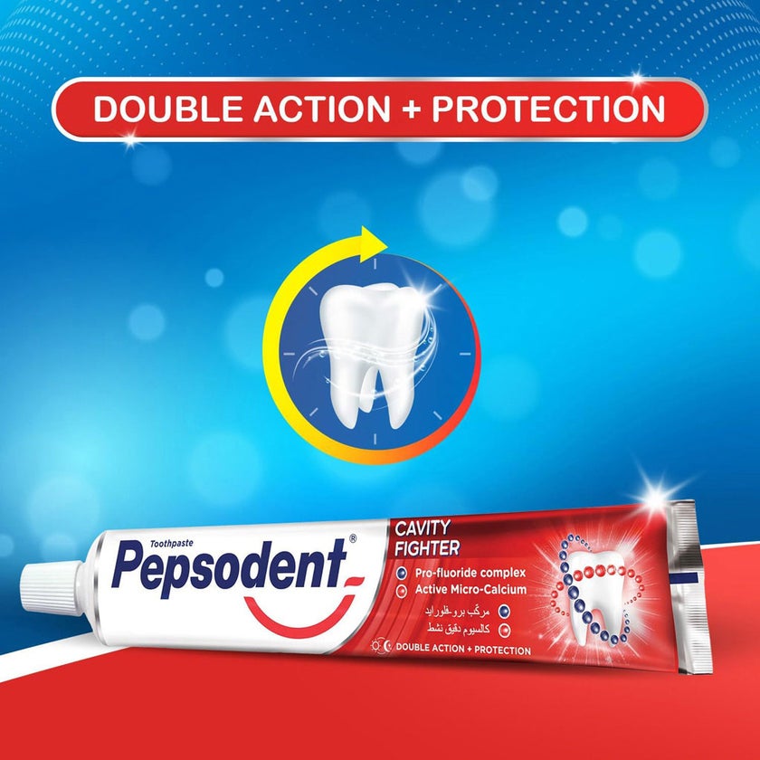 Pepsodent Cavity Fighter Toothpaste With Toothbrush 150g