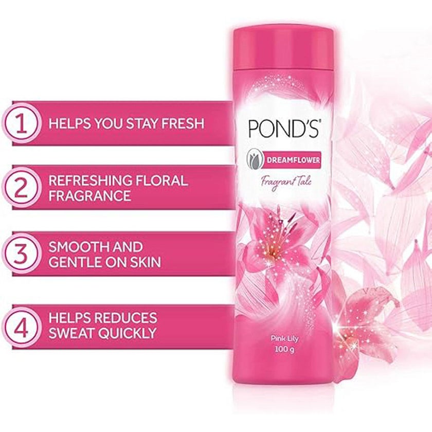 Pond's Dream Pink Lily Fragrant Talc 400g