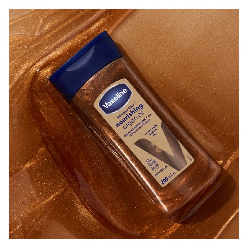 Vaseline Intensive Care Nourishing Argan Oil Bronze Shimmer Body Oil 200ml