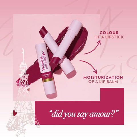 Vaseline Emily In Paris Tinted Lip Balm 3g - Parisian Pink