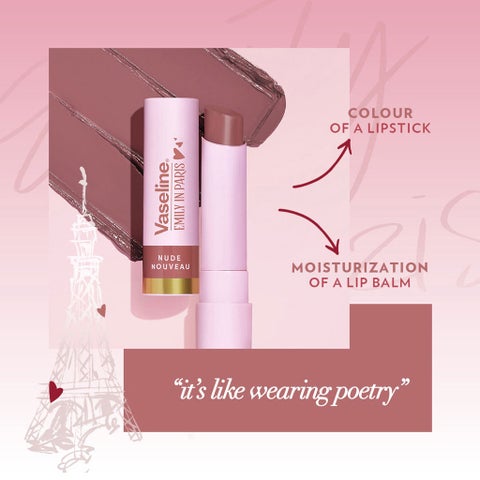 Vaseline Emily In Paris Tinted Lip Balm 3g - Nude Nouveau