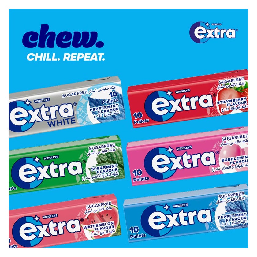 Wrigley's Extra Spearmint Gum, Pack of 10's