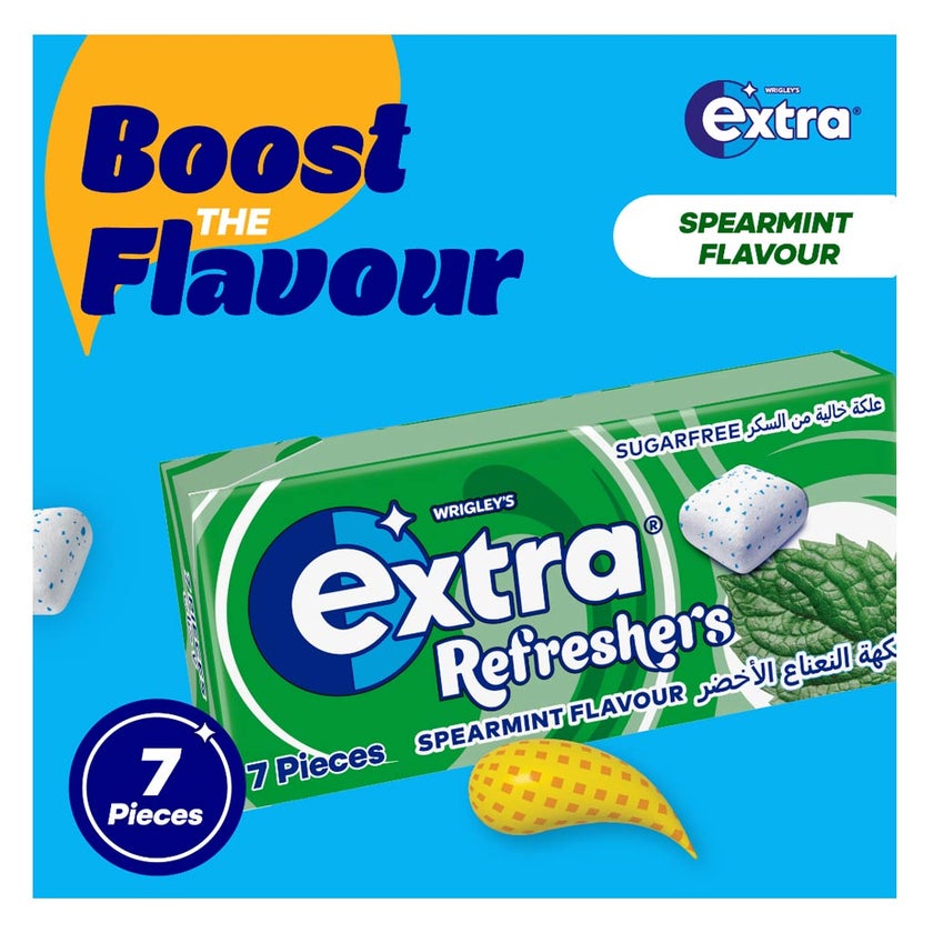 Wrigley's Extra Refreshers Spearmint Gum Pack of 7's