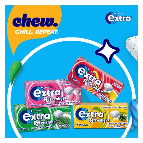 Wrigley's Extra Refreshers Spearmint Gum Pack of 7's