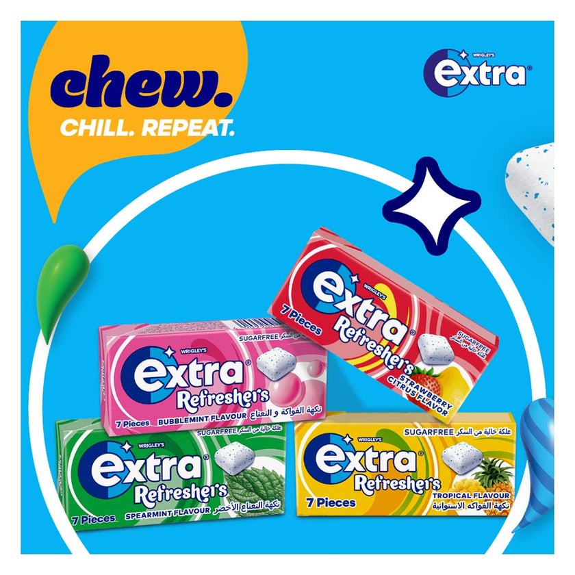 Wrigley's Extra Refreshers Spearmint Gum Pack of 7's