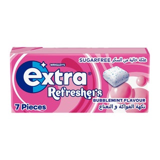 Wrigley's Extra Refreshers Gums, Bubblemint - 7 Gums