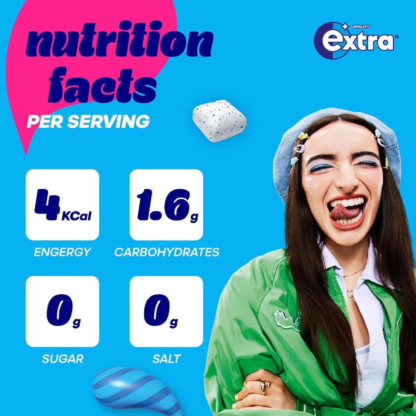 Wrigley's Extra Refreshers Gums, Bubblemint - 7 Gums