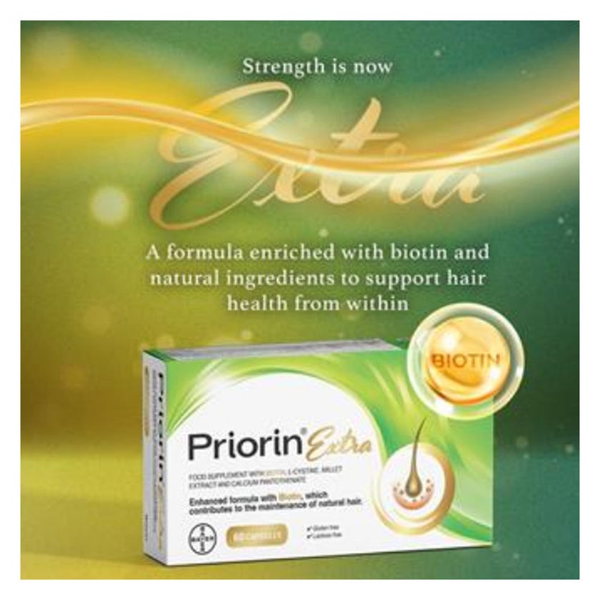 Priorin Extra Hair Supplement Capsules, Pack of 60's