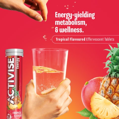 Activise Energy Effervescent Tablets, Tropical - 20 Tablets