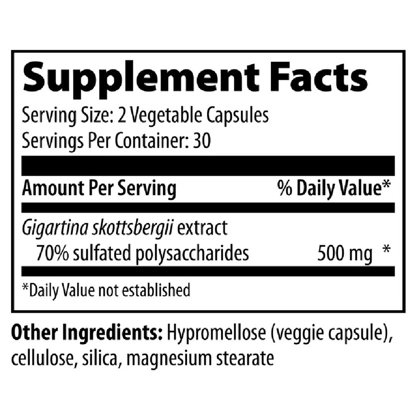 Vibrant Health Gigartina Red Marine Algae Veg Capsules, Pack of 60's