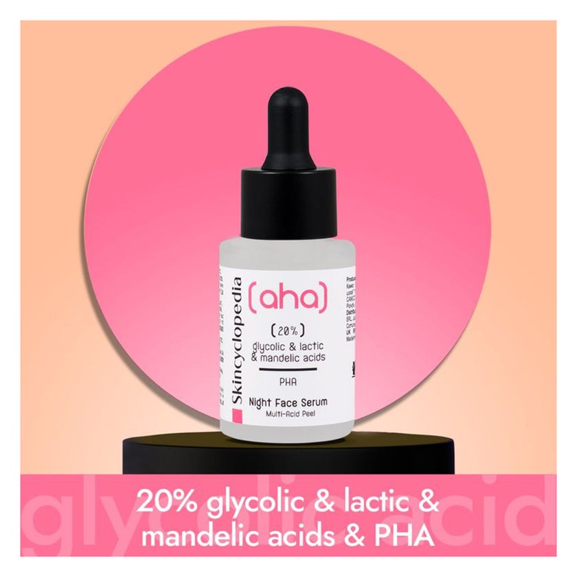 Skincyclopedia 20% AHA + PHA Multiacid Peel Night Face Serum 30ml
