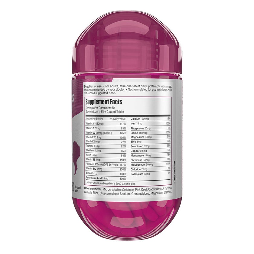 Eva Pharma Limitless Woman Max Multivitamin Tablets, Pack of 60's