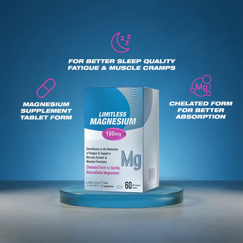 Eva Pharma Limitless Magnesium 150mg Tablets, Pack of 60's