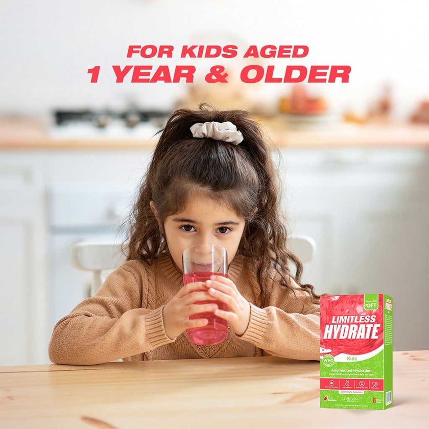 Eva Pharma Limitless Watermelon Hydrate Kids Electrolyte Sticks, Pack of 6's