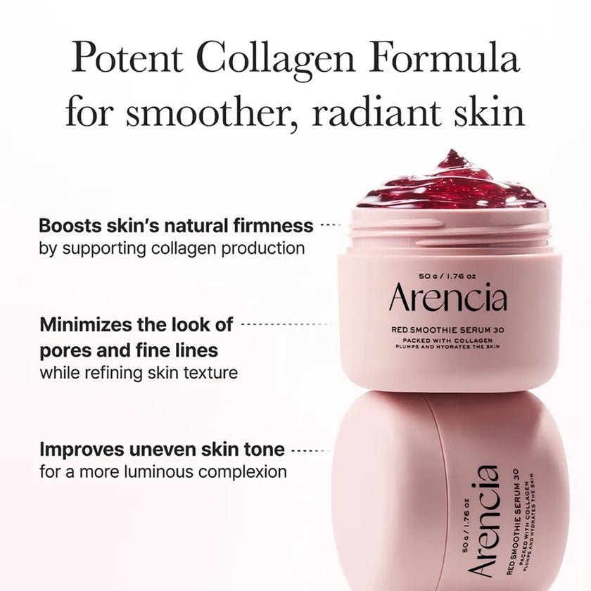 Arencia Red Smoothie Serum 30 With Collagen Plums 50g