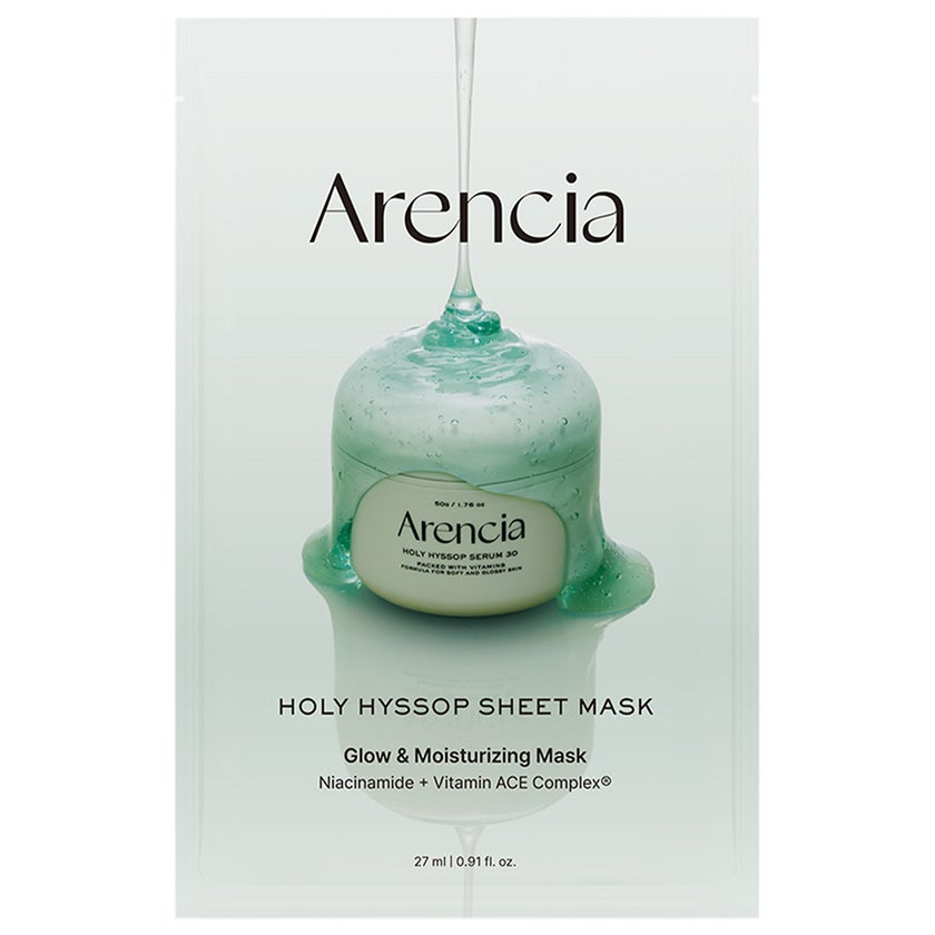 Arencia Holy Hyssop Face Sheet Mask 27ml, Pack of 5's