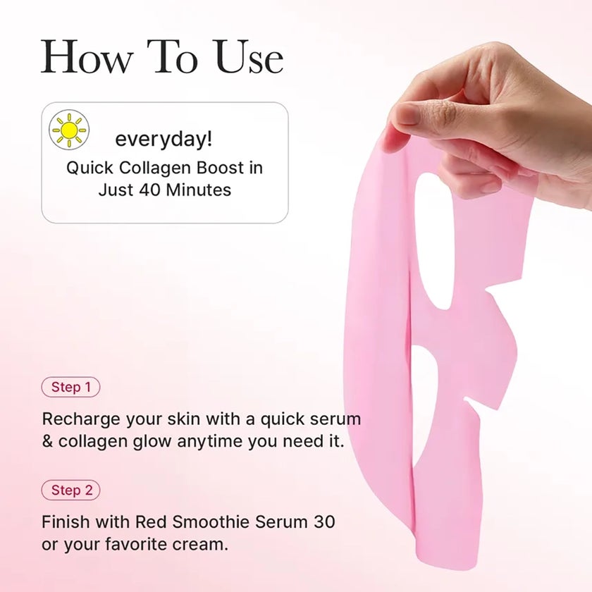 Arencia Red Collagen Jello Face Sheet Mask 25g, Pack of 4's