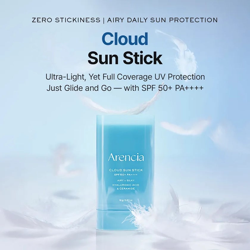 Arencia Cloud SPF50+ PA++++ Sun Stick With Hyaluronic Acid 18g