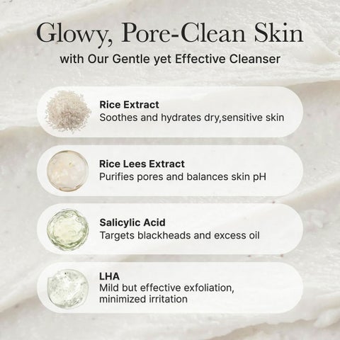 Arencia Rice + LHA Pore Control Rice Cake Cleanser 150g