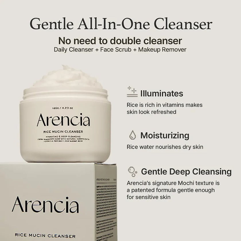 Arencia Rice Mucin Cleanser 120g
