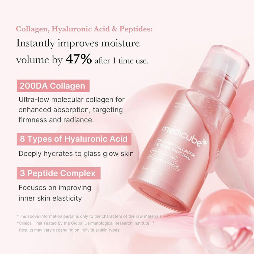 Medicube PDRN 2000 Pink Collagen Exosome Shot Serum 30ml