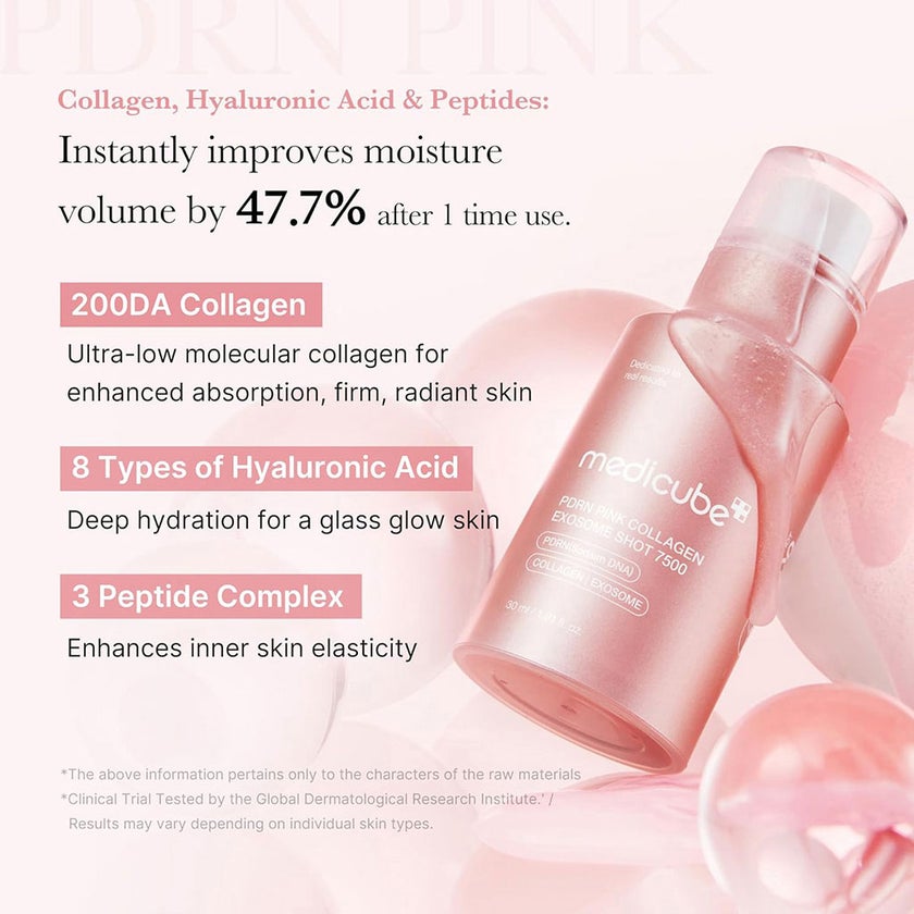 Medicube PDRN 7500 Pink Collagen Exosome Shot Serum 30ml