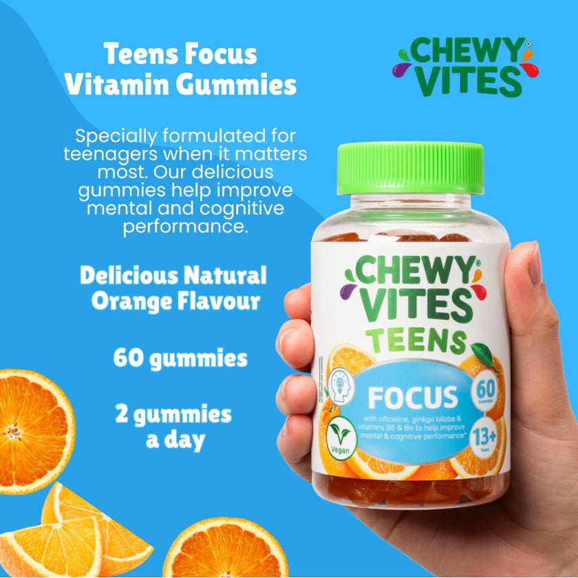 Chewy Vites Teens Focus Gummies, Pack of 60's