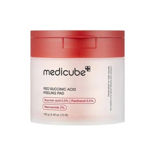 Medicube Red Succinic Acid Peeling Pads 155g, Pack of 70's