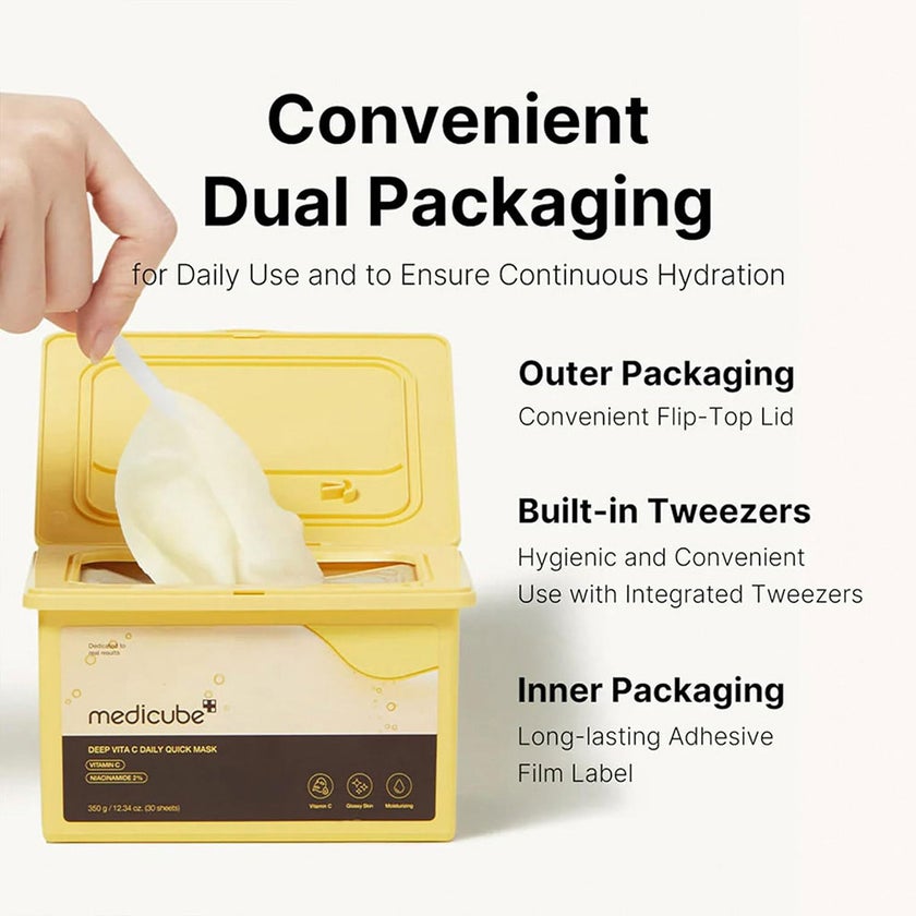 Medicube Deep Vita C Daily Quick Mask 350g, Pack of 30's