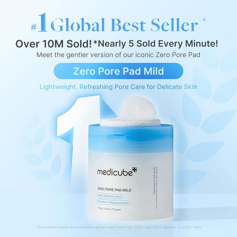 Medicube Zero Pore Pads Mild 155g, Pack of 70's