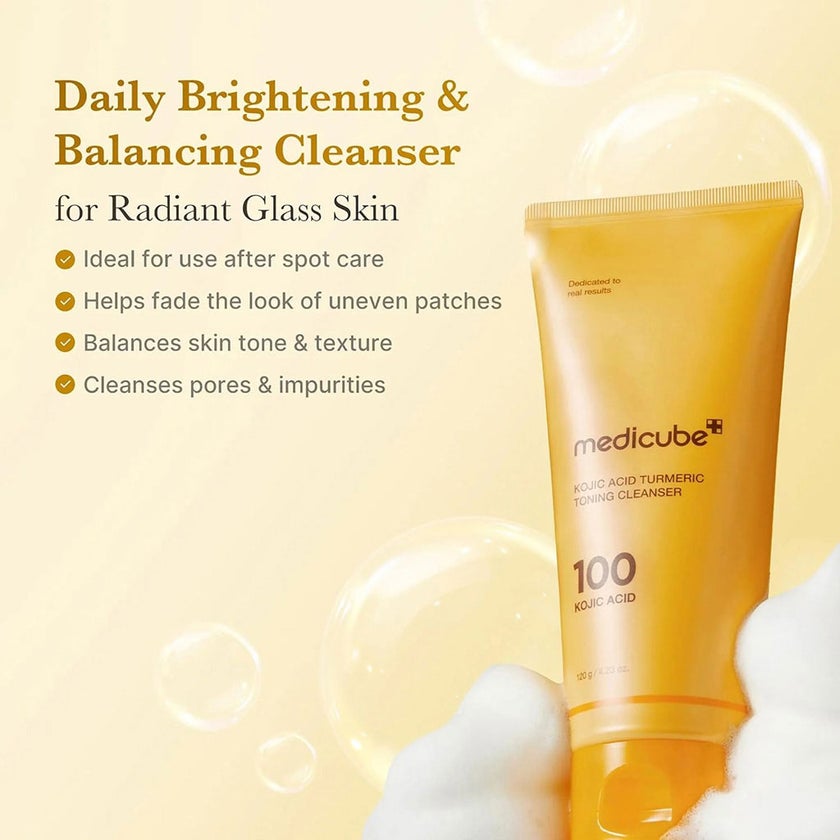 Medicube 100 Kojic Acid Turmeric Toning Cleanser 120g