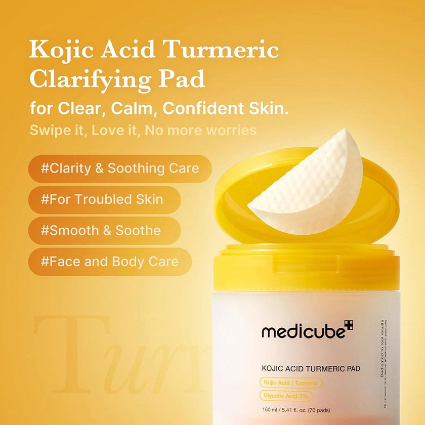 Medicube Kojic Acid Turmeric Pads 160ml, Pack of 70's
