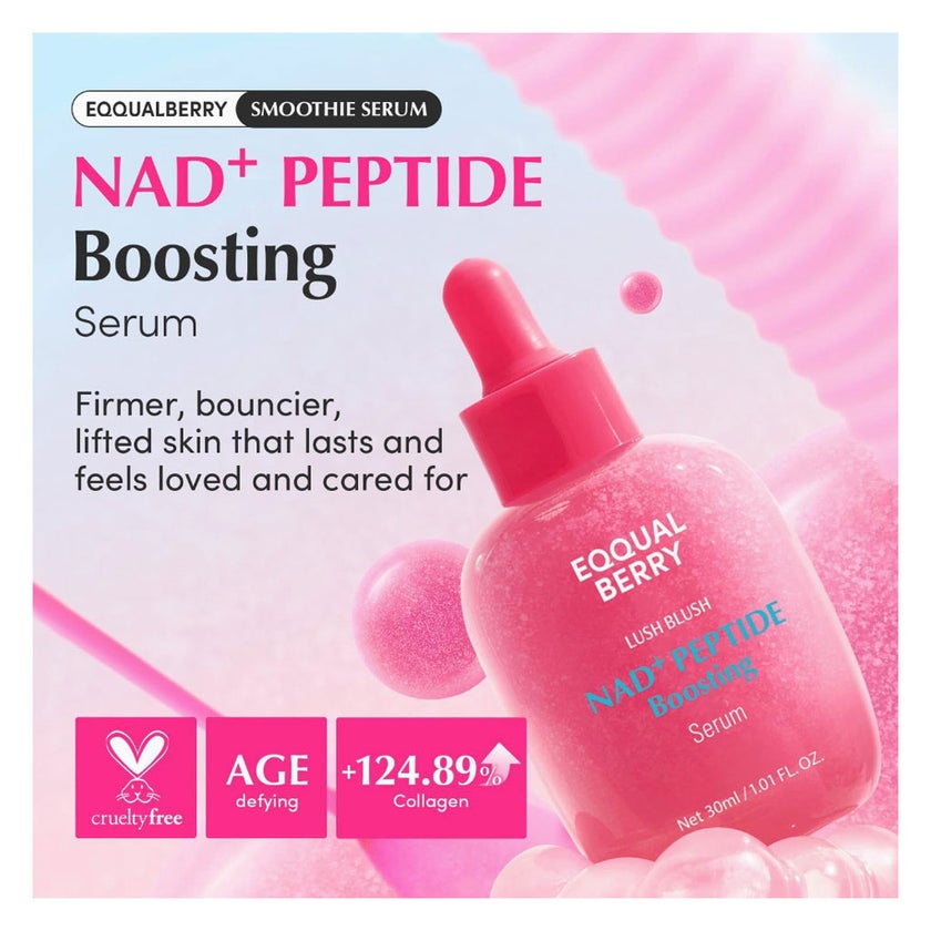 Eqqualberry Lush Blush NAD+ Peptide Boosting Serum 30ml