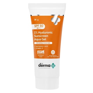 The Derma Co 1% Hyaluronic SPF50 Face Sunscreen Aqua Gel 30g