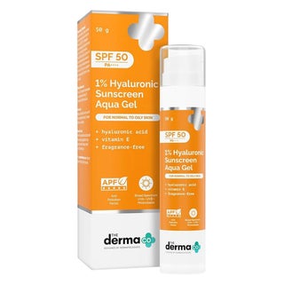 The Derma Co 1% Hyaluronic SPF50 Face Sunscreen Aqua Gel 50g