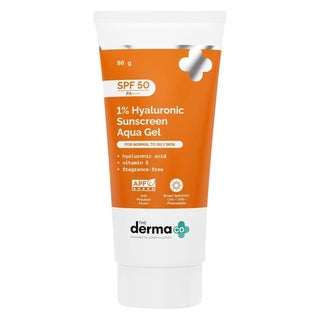 The Derma Co 1% Hyaluronic SPF50 Face Sunscreen Aqua Gel 80g