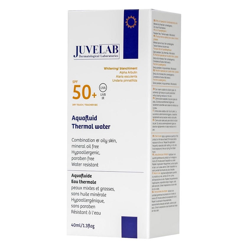 Juvelab Aquafluid Thermal Water SPF 50+ Whitening Sunscreen 40ml