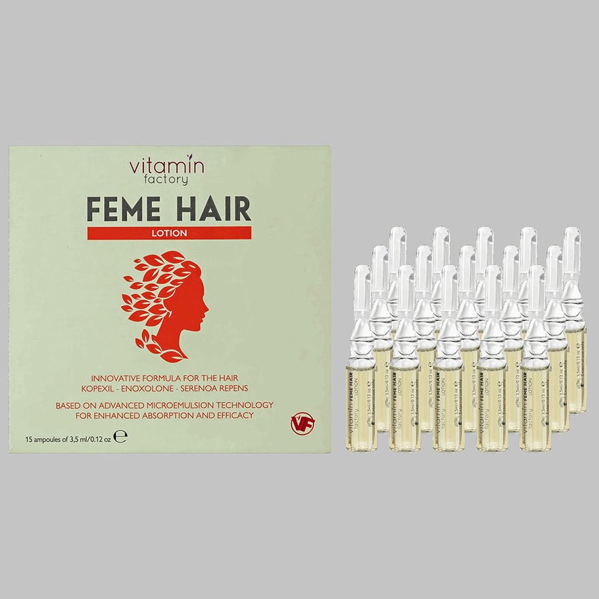 Vitamin Factory Feme Hair Lotion Ampoules 3.5ml, Pack of 15's