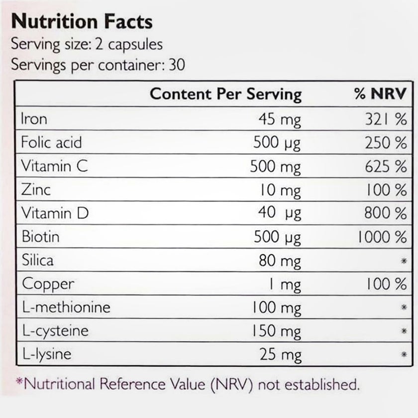 Vitamin Factory Feme Hair With 500mcg Biotin Capsules, Pack of 60's