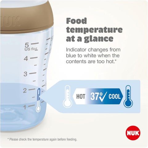 Nuk Perfect Match 3+ Months Glass Baby Feeding Bottle 230ml
